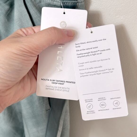 NWT Athleta Nolita slim tapered printed cropped pants, 18 - Picture 13 of 14